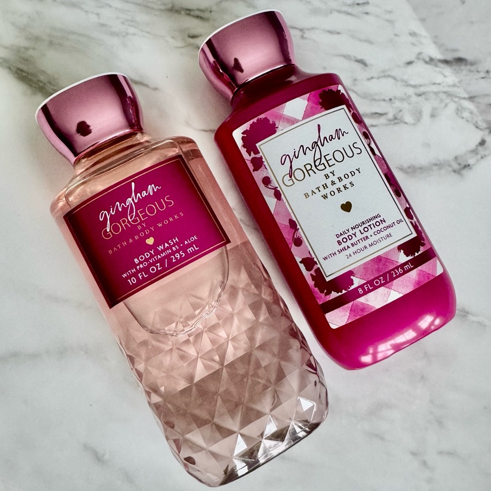 Bath & Body Works Gingham Gorgeous Body Wash & Lotion Set